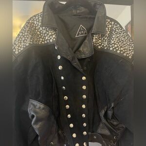 Vintage studded motorcycle jacket.